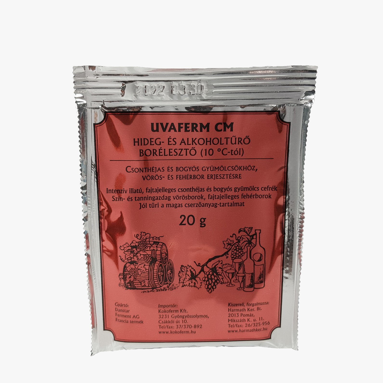 uvafermcm-90e4313e2f.jpg Uvaferm CM 20g borélesztő - Image 1
