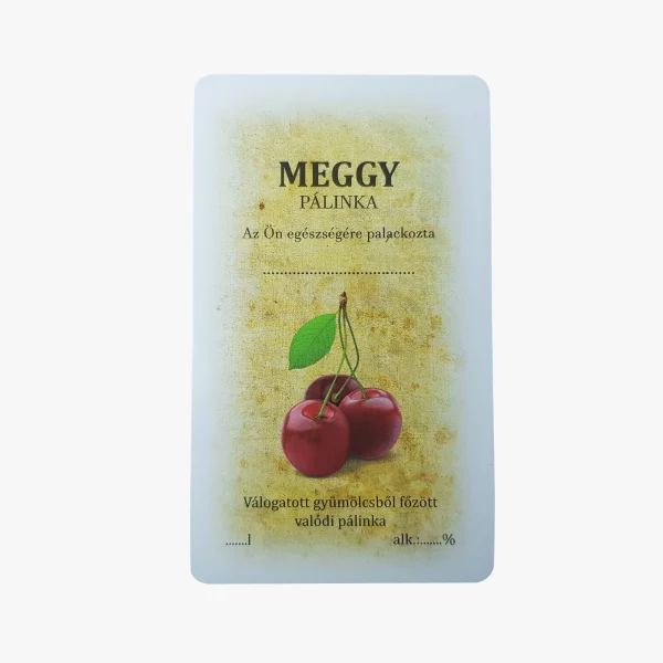 Matrica üvegre meggy